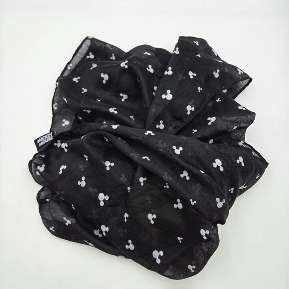 Disney Mickey Mouse Head Infinity Scarf Black White Read - Picture 4 of 9